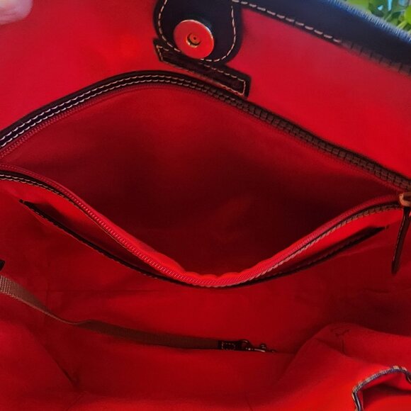 Dooney & Bourke East West Shopper Large Tote Navy Blue - Picture 9 of 16